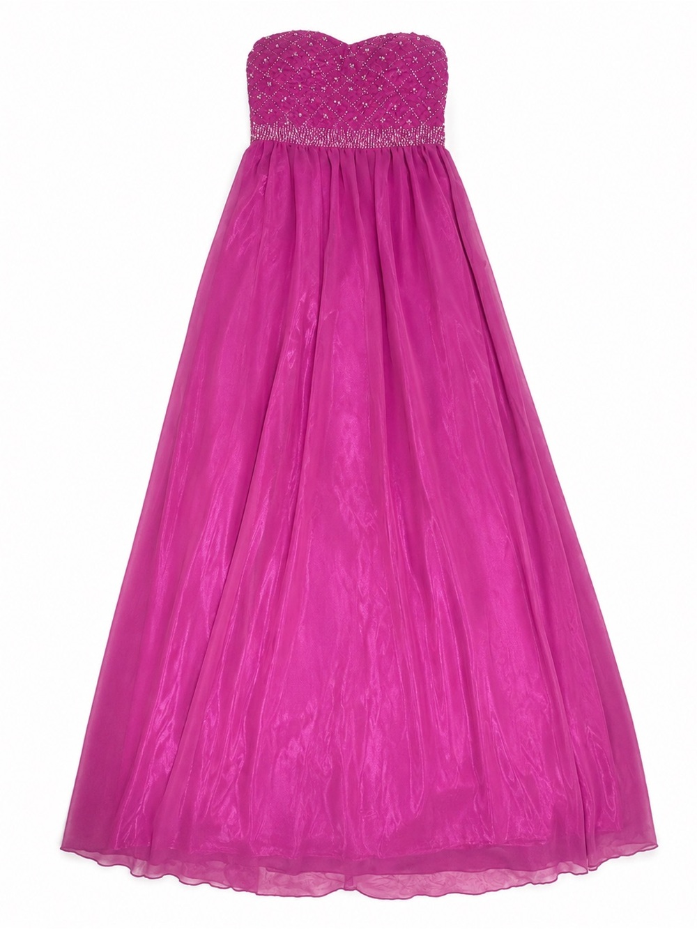 Chi Chi London Women’s Strapless Beaded Sweetheart Formal Prom Gown Pink Size 8